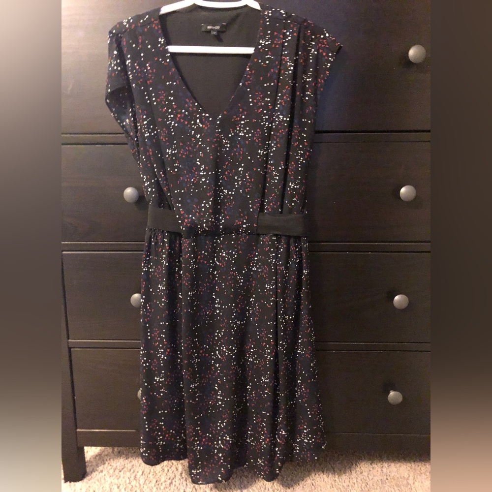 RW&Co Black Dress with blue, red & white details